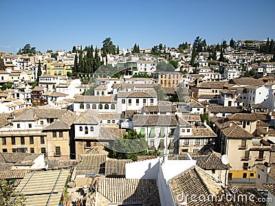 Albaicin in Granada, panoramic view Stock Photo