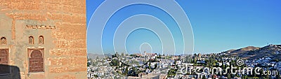 Albaicin - Granada seen from Alhambra Palace-Spain Stock Photo