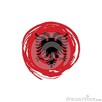 Albania flag, vector illustration Vector Illustration