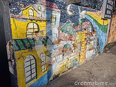 Albanian Street Art, city of Dürres (Durazzo, Albania, Europe) Editorial Stock Photo