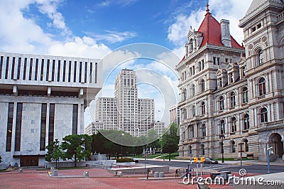 Albany, New York state capital, street view Stock Photo