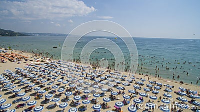 Albena Beach View from Above, Bulgaria Stock Photo