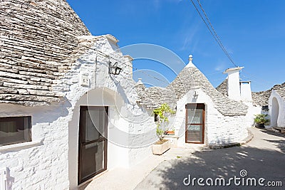 Alberobello, Apulia - Traditional art of local architechture in Editorial Stock Photo