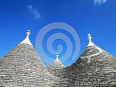 The roof of the traditional "Trulli" houses in Rione Monti area of Alberobello, ITALY Stock Photo