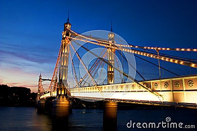 Albert Bridge Stock Photo