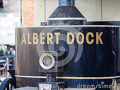 albert dock Liverpool steam powered vehicle Editorial Stock Photo