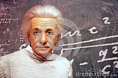 Albert Einstein in Madame Tussauds of London Editorial Stock Photo