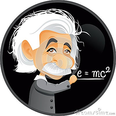 Albert Einstein Vector Cartoon Illustration Vector Illustration