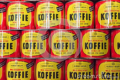 Albert Heijn instant coffee mix vintage Editorial Stock Photo