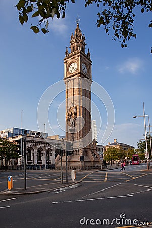 Albert Memorial Clock in Belfast, Northern Ireland Editorial Stock Photo