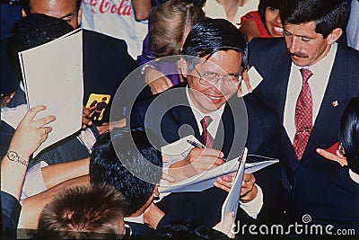 Alberto Kenya Fujimori Fujimori, Lima, July 28, 1938 is a Peruvian-Japanes Editorial Stock Photo