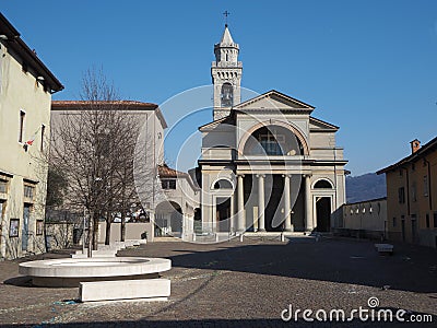 Albino, Bergamo, Italy. The Saint Giuliano Cathedral Editorial Stock Photo