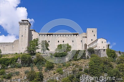 Albornoz fortress. Spoleto. Umbria. Stock Photo