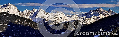 Albula Alps Pano Stock Photo