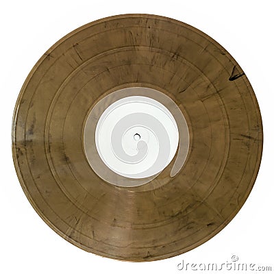 Album twelve inch color brown vinyl record Stock Photo