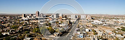 Albuquerque Downtown City Metro Skyline Desert South New Mexico Editorial Stock Photo