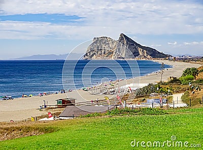 Alcaidesa beach in San Roque, Cadiz, Andalusia, Spain Editorial Stock Photo