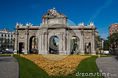 Alcala Gate (Puerta de Alcala) Stock Photo