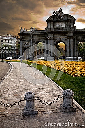 Alcala Gate Stock Photo