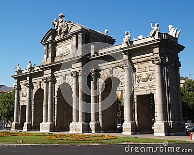 Alcala gate in Madrid Stock Photo