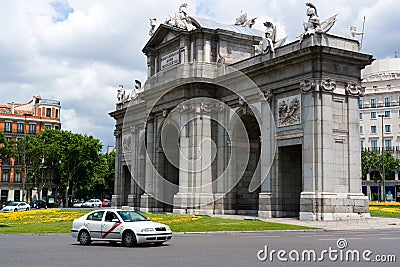 Alcala Gate in Madrid Stock Photo