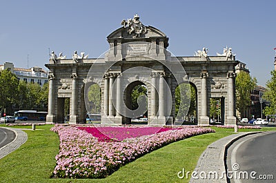 The Alcala Gate. Madrid. Spain. Stock Photo