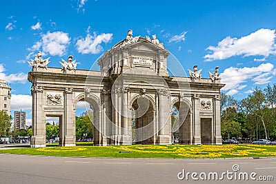 Alcala Gate of Madrid Editorial Stock Photo