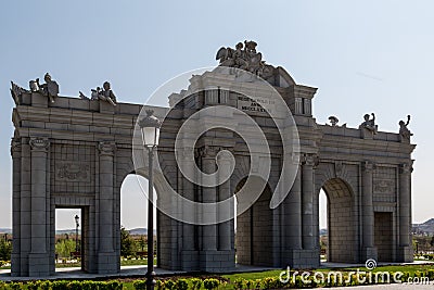 Alcala Gate Park in Europe. Madrid Stock Photo