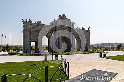 Alcala Gate Park in Europe. Madrid Stock Photo