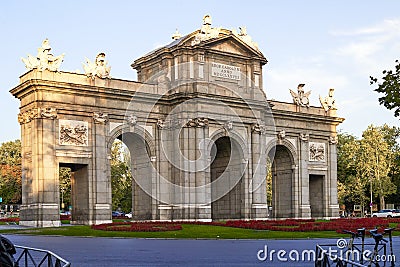 Alcala Gate Editorial Stock Photo