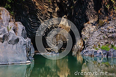 Alcantara Gorge Stock Photo