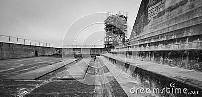 Alcatraz exercise yard Stock Photo