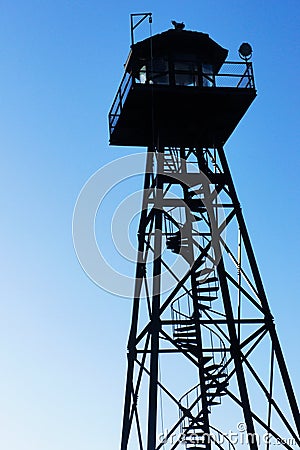 Alcatraz Guard Tower Stock Photo