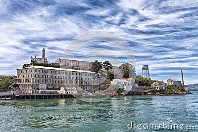 Alcatraz Island from the Water Stock Photo