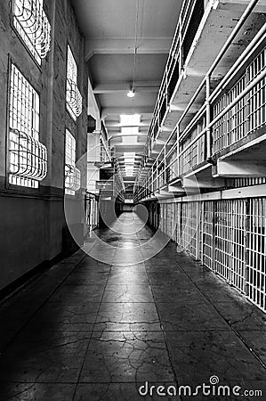 Alcatraz Prison Cells Stock Photo