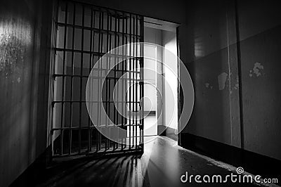 Alcatraz Prison Cells Stock Photo
