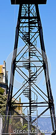 Alcatraz Prison Guard Tower Stock Photo