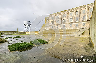 Alcatraz Recreation Yard, San Francisco, California Stock Photo