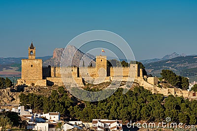 Alcazaba Castle of Antequera in province Malaga. Andalusia, Spain Stock Photo