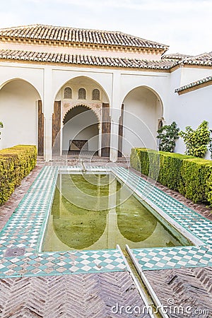 AlcazabaÂ´s gardens, Malaga, Spain Stock Photo