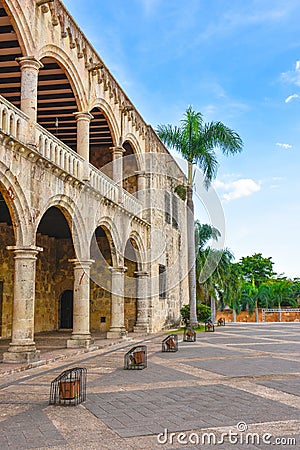 Alcazar de Colon, Diego Columbus Residence in Santo Domingo, Dominican Republic. Stock Photo