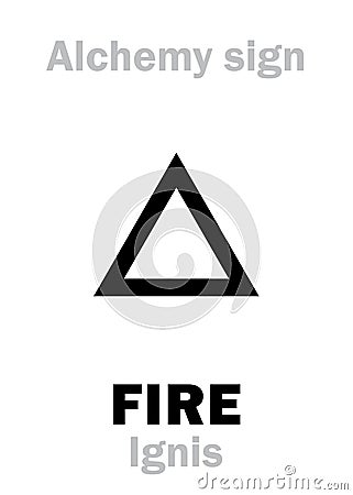 Alchemy: FIRE (Ignis) Vector Illustration