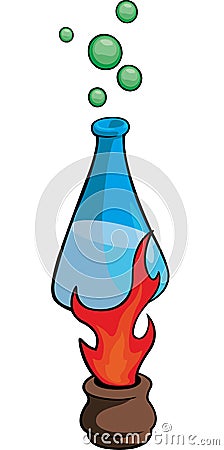 Alchemy flask Vector Illustration
