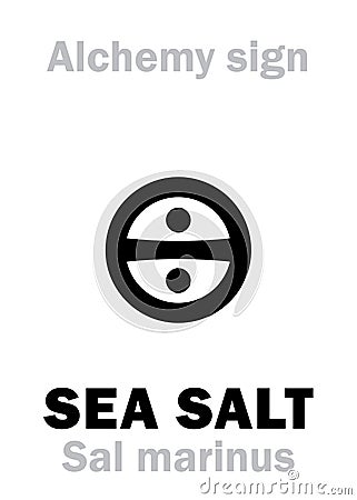 Alchemy: SEA SALT (Sal marinus) Vector Illustration