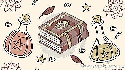 Alchemy symbols set, esoteric and mystical icons and ancient knowledge and alchemical art vector design Generative AI Vector Illustration