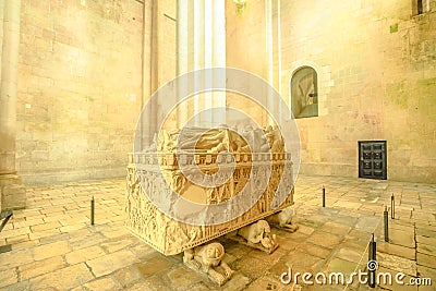 Cathedral of Alcobaca Tomb Editorial Stock Photo