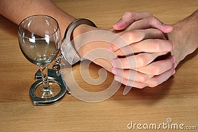 Alcohol addiction Stock Photo