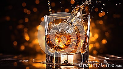 alcohol background whiskey drink elegant Cartoon Illustration