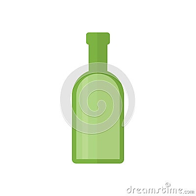 Alcohol bottle flat vector illustration. Vector Illustration