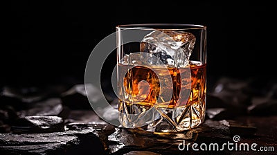 alcohol bourbon whiskey drink background Cartoon Illustration